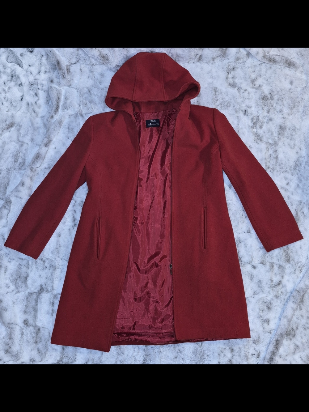 Italian Vintage Red Wool-Blend Coat